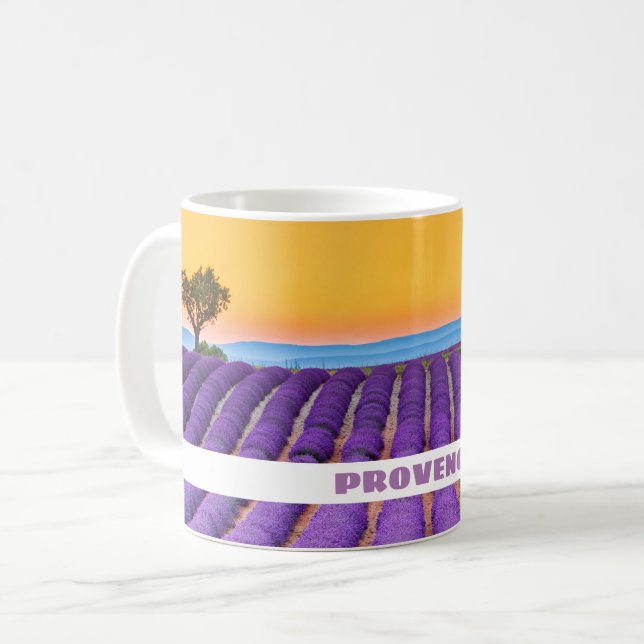 Taza De Café Lavender en barro de viaje de Provenza (Anverso izquierdo)