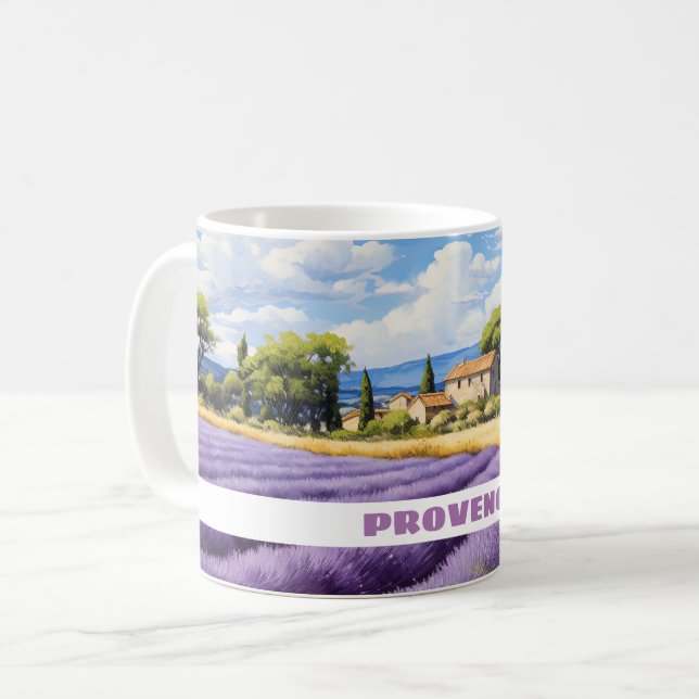 Taza De Café Lavender en barro de viaje de Provenza (Anverso izquierdo)