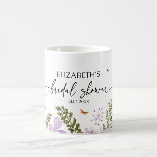 Taza De Café Lavender Florals Bridal Shower Fiesta Gift Mug