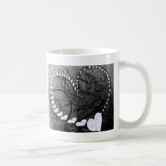 Taza De Café Lavender Heart Swirls