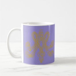 Taza De Café Lavender Marie Antoinette Monograma Café Mug