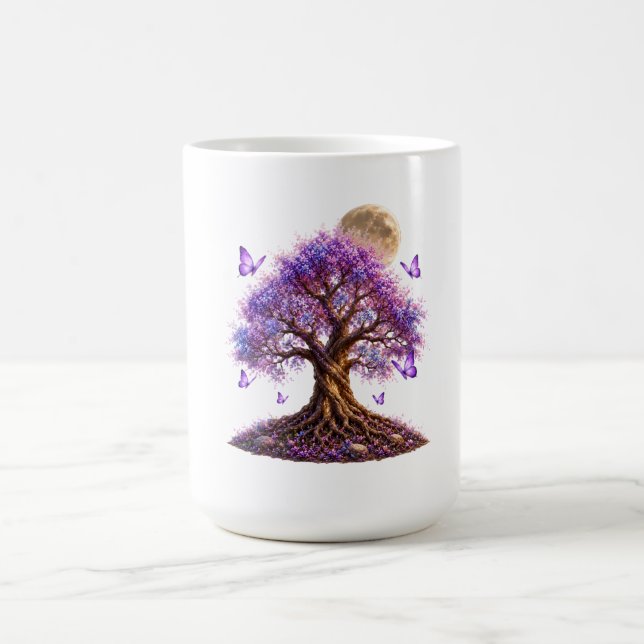 Taza De Café Lavender Moon Tree Classic Mug (Centro)