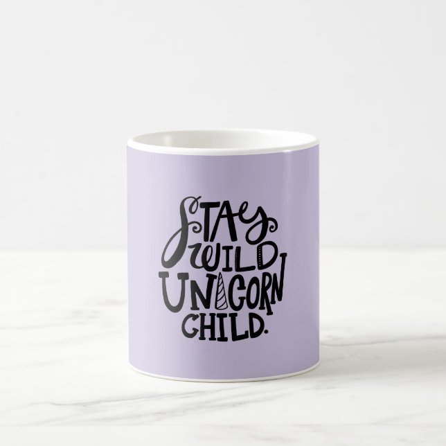 Taza De Café Lavender Purple Wild Unicorn (Centro)