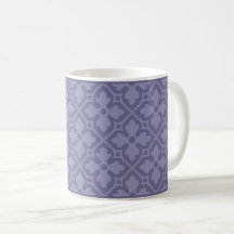 Lavender Renacimiento Gótico Quatrefoil Café Mug