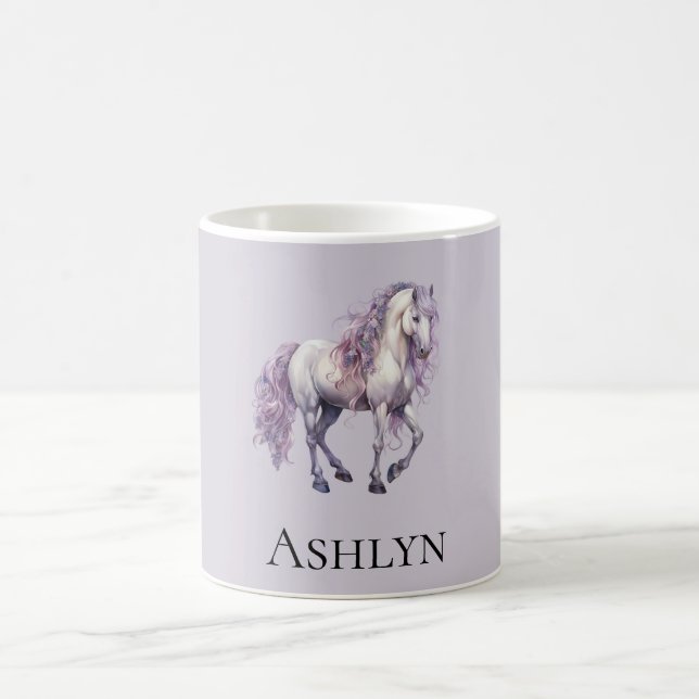 Taza De Café Lavender White Floral Horario Cowgirl (Centro)