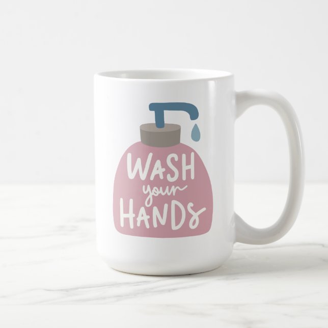 Taza De Café Lávese las manos (Derecha)