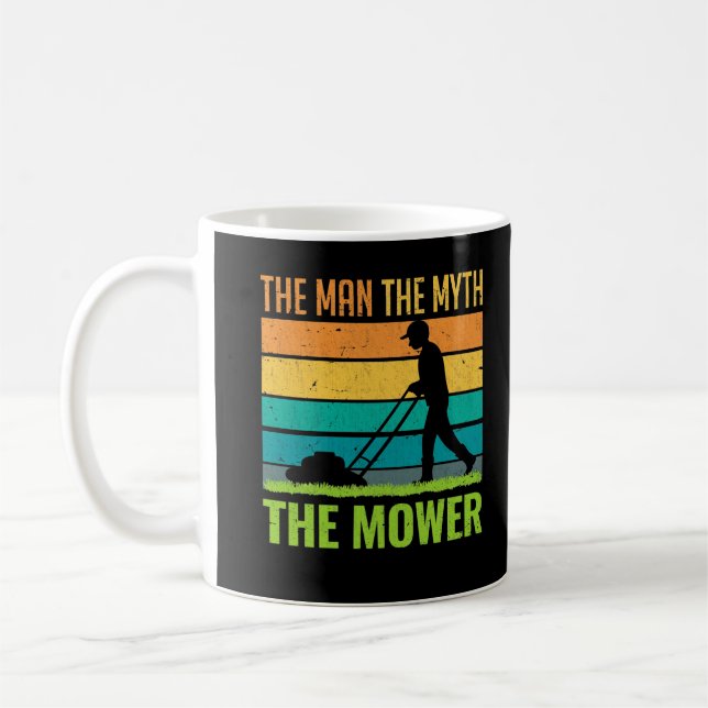 Taza De Café Lawn Mower Padre Landscaper Janitor Dad (Izquierda)