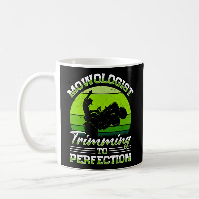 Taza De Café Lawn Mowing Lawn Mower Gardener Gardener Landscag (Izquierda)