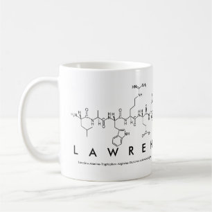 Taza De Café Lawren peptide name mug