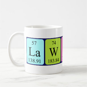 Taza De Café Lawson nombre de tabla periódica mug