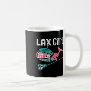 Taza De Café Lax Chica Lacrosse Whale Cute Sport Player Goalie 