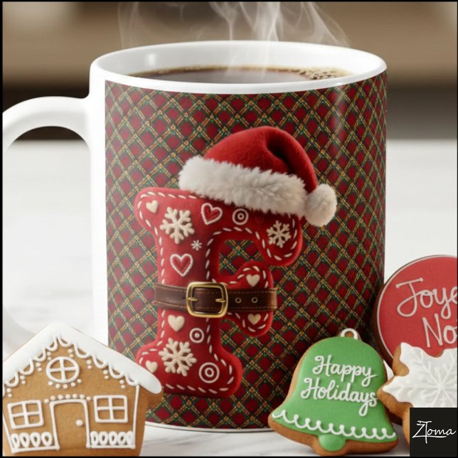 Taza De Café Layered Pastel Gold Trim Letter F (Subido por el creador)