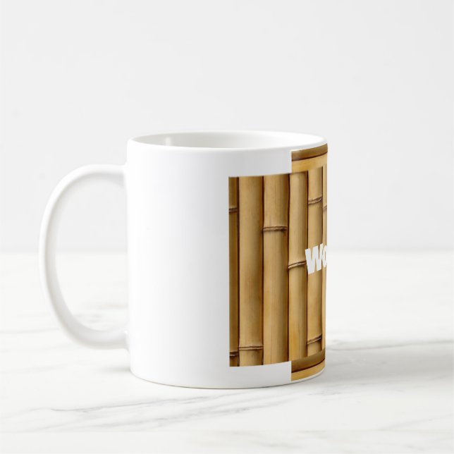 Taza De Café Layers of Bamboo Rhythm in Bamboo Natural Repetiti (Izquierda)