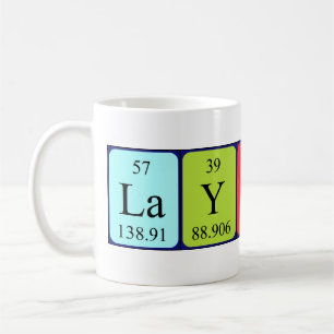 Taza De Café Layton periódica nombre de tabla mug