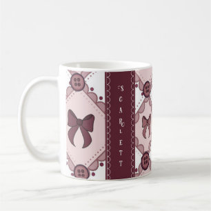 Taza De Café Lazo Borgoña Coquette