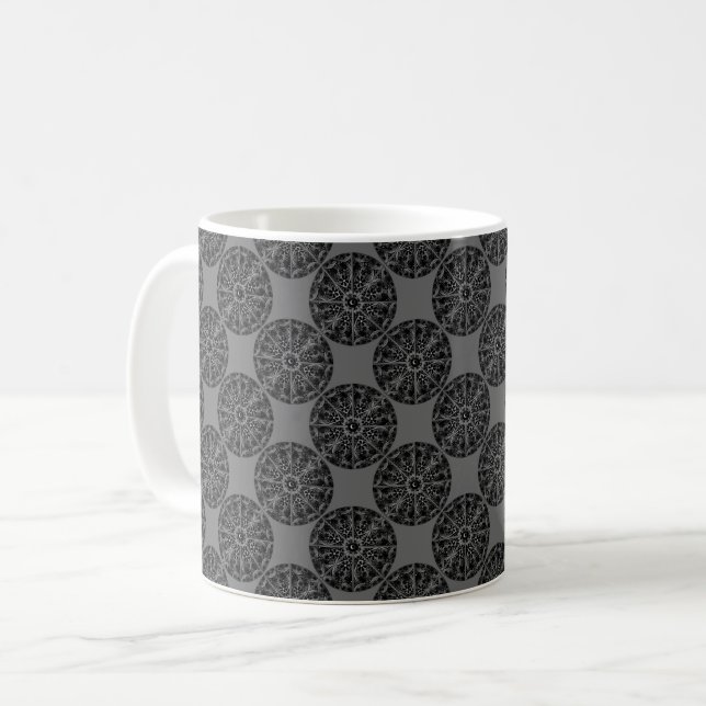 Taza De Café Lazo cerámico Negro (Anverso izquierdo)