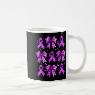 Taza De Café Lazo Coquette Morado Concienciación sobre el Cánce