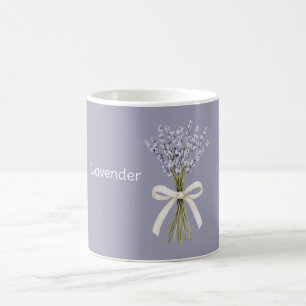 Taza De Café Lazo de crema de flores de lavanda