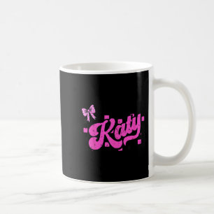 Taza De Café Lazo de mariposa coqueta de cuadros retro Katy