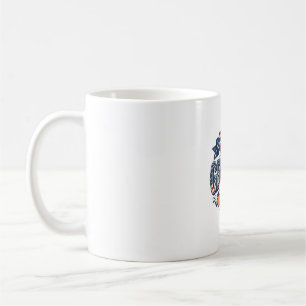 Taza De Café Lazo de melocotón de Georgia patriótico vintage 4