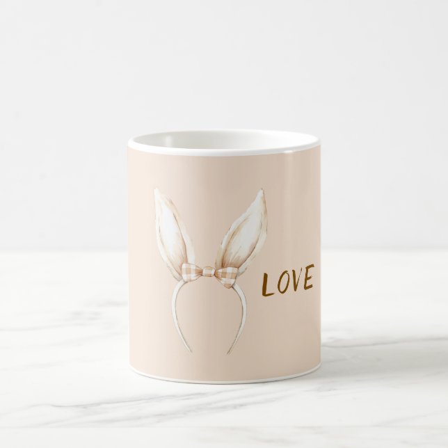Taza De Café Lazo de orejas de conejo de crema (Centro)
