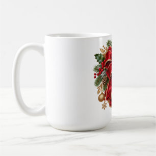 Taza De Café Lazo de terciopelo rojo de lujo para Navidad de ho
