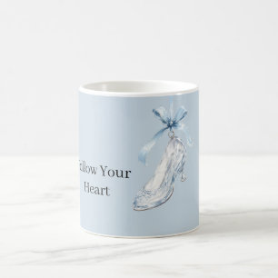 Taza De Café Lazo de zapato de tacón alto Baby Blue Slipper