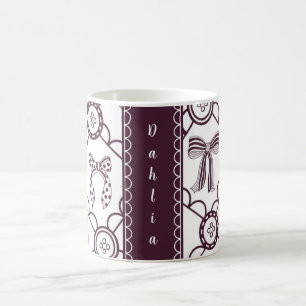Taza De Café Lazo Granate Coqueta