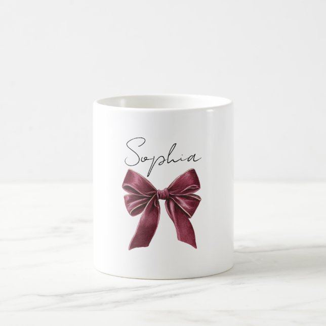 Taza De Café Lazo Rojo Borgoña (Centro)