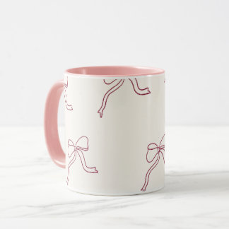 Taza de café - lazo rosa estético 🎀