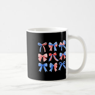 Taza De Café Lazos Coquette Rojo Blanco Azul Bandera De EE. UU.