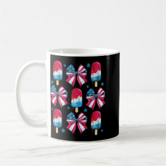 Taza De Café Lazos de paleta lindos del 4 de julio para mujeres