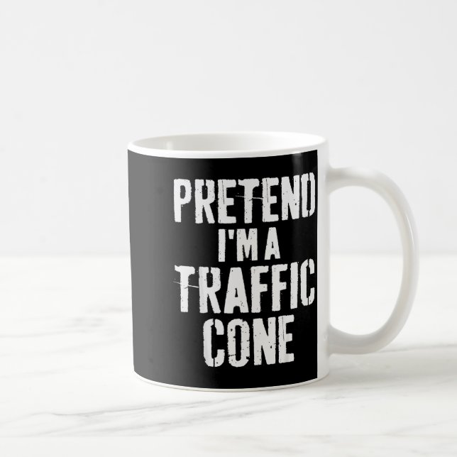 Taza De Café Lazy Easy Halloween Costume Pretend I'm A Traffic  (Derecha)