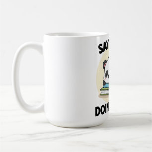 Taza De Café Lazy Panda Personalizado durmiendo con curiosa cit
