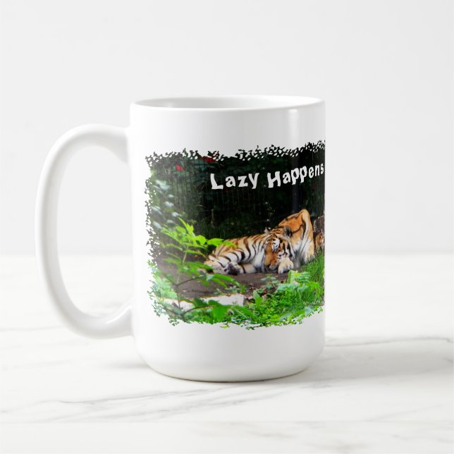 Taza De Café Lazy pasa tigre siberiano (Izquierda)