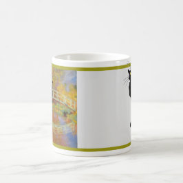 Taza De Café Le Chat Noir en el puente japonés de Monet