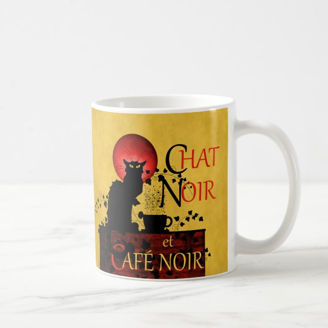 Taza De Café Le Chat Noir y Café Noir (Derecha)