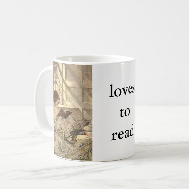 Taza De Café Le gusta leer (Anverso izquierdo)