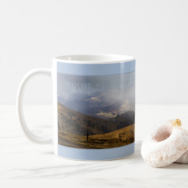 Taza De Café Le Hohneck, Mountain View, Vosgos, Francia (Con donut)