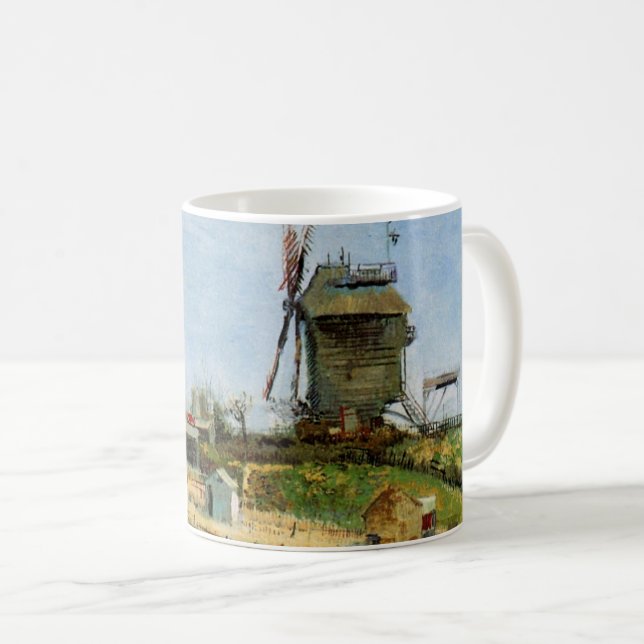 Taza De Café Le Moulin de la Galette por Vincent van Gogh (Anverso derecho)