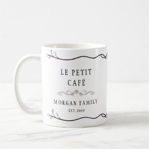 Taza De Café Le Petit Cafe Monogram Floral Mug
