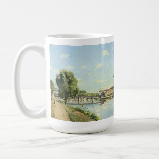 Taza De Café Le Pont Du Chemin De Fer Camille Pissarro (Izquierda)