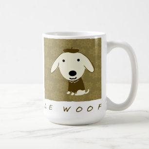 Taza De Café Le Woof Cute Puppy Dog