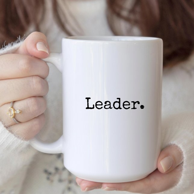 Taza De Café Leader mug leadership gift for boss & team leaders (leader mug gift for boss, leadership gift for work manager, thank you mug for mentor or boss)
