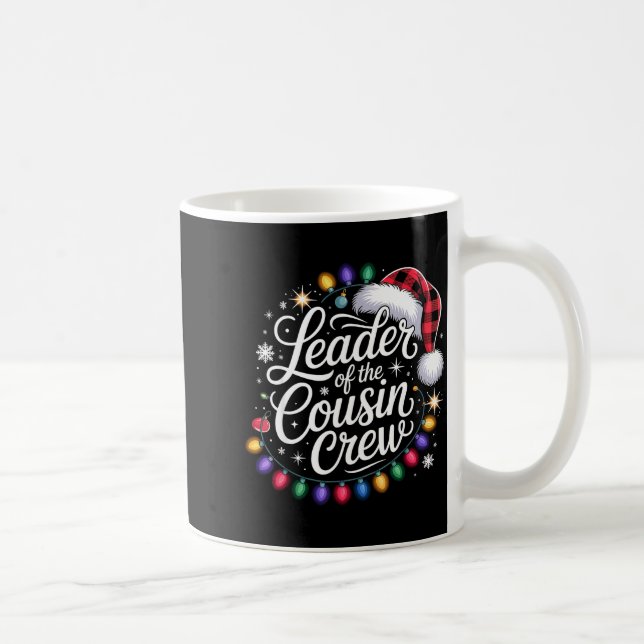 Taza De Café Leader Of The Cousin Crew Xmas Lights Red Plaid Sa (Derecha)