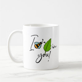 Taza De Café Leaf de abeja en ti - Cita de bollo