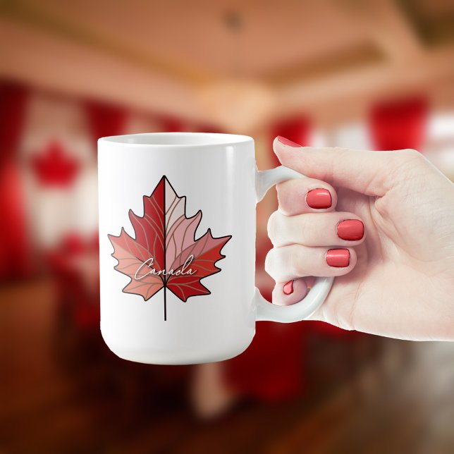 Taza De Café Leaf de arce canadiense contemporánea ID1071 (Subido por el creador)
