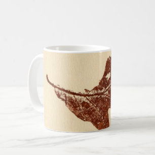 Taza De Café Leaf de la naturaleza Impresión bicho masticado de