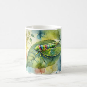 Taza De Café Leaf Insect Harmony 210824AREF112 - Watercolor