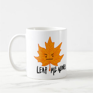 Taza De Café Leaf me solo otoño otoño personalizado mug